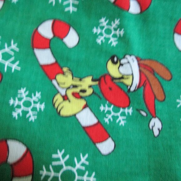 Garfield Christmas Fabric Lot of 3 Pieces  Candy Canes - Picture 4 of 7